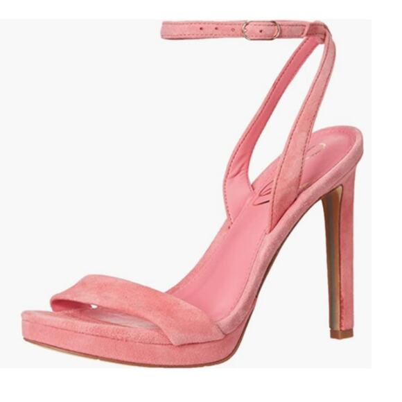 NIB Sam Edelman Jade Heeled Sandal Carmine Rose Size 8.5 - Picture 1 of 12